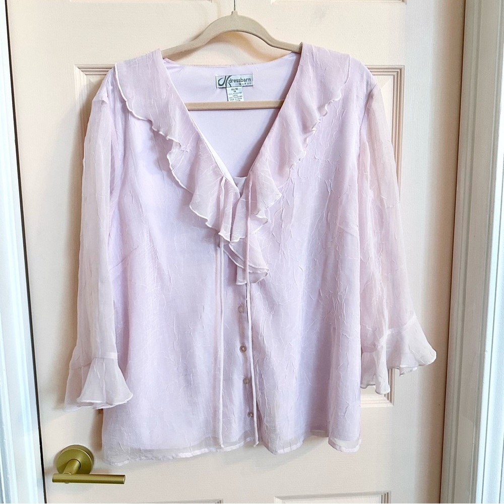 Pink fluttery dress barn top